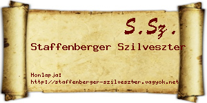 Staffenberger Szilveszter névjegykártya
